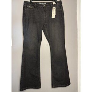 NWT No Boundaries Bootcut Jeans Women’s  Size 16 Black Wash Denim Trendy Grunge